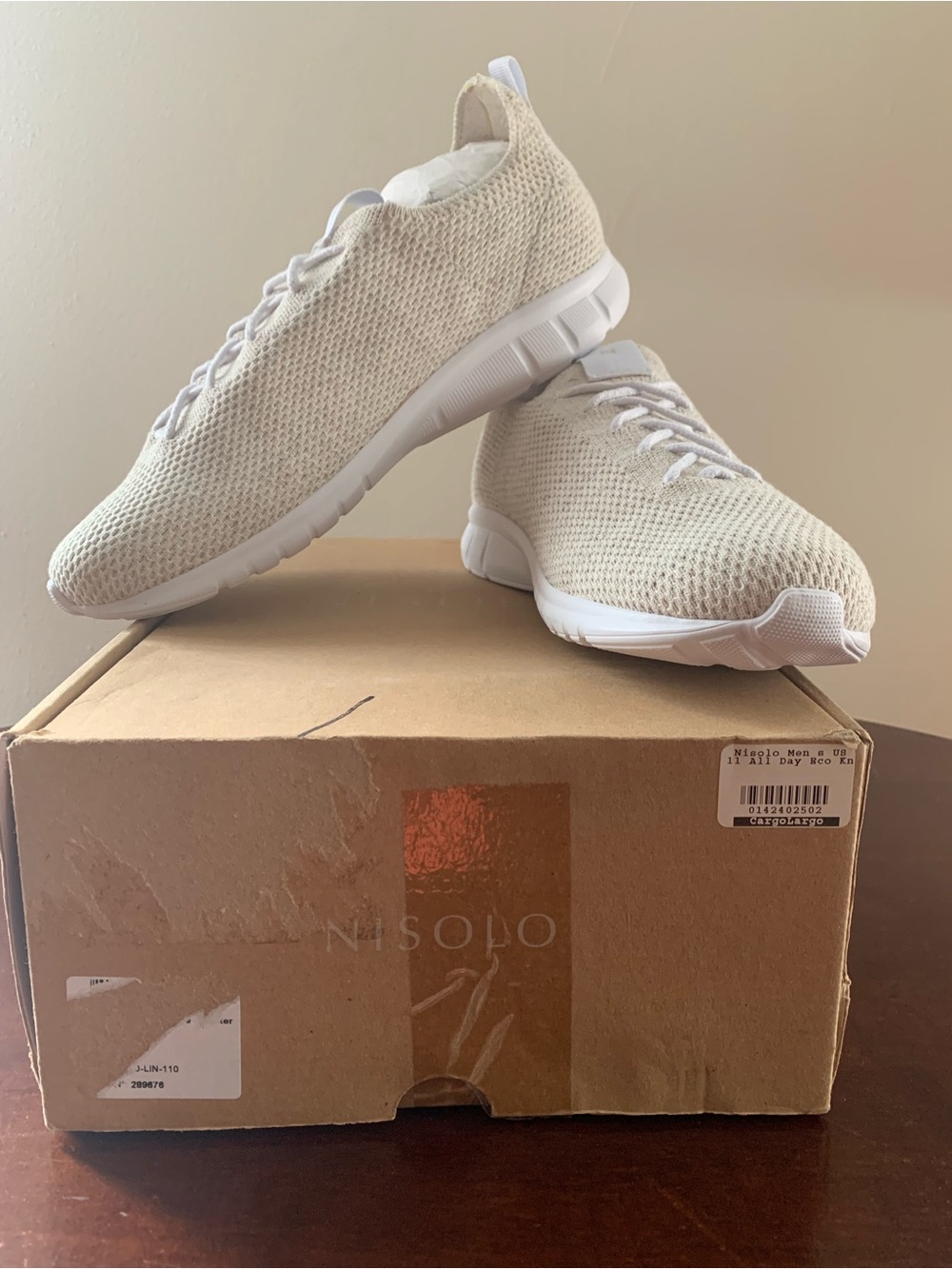 New Nisolo Men’s All Day Eco-Knit Casual Slip-On Sneakers